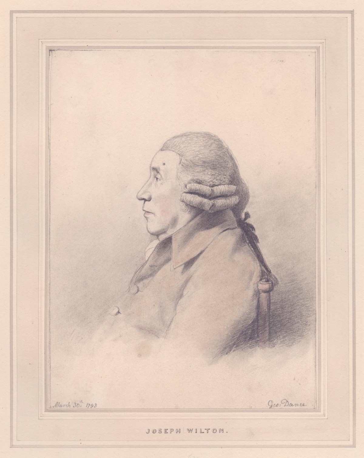 George Dance RA, Portrait of Joseph Wilton, R.A.