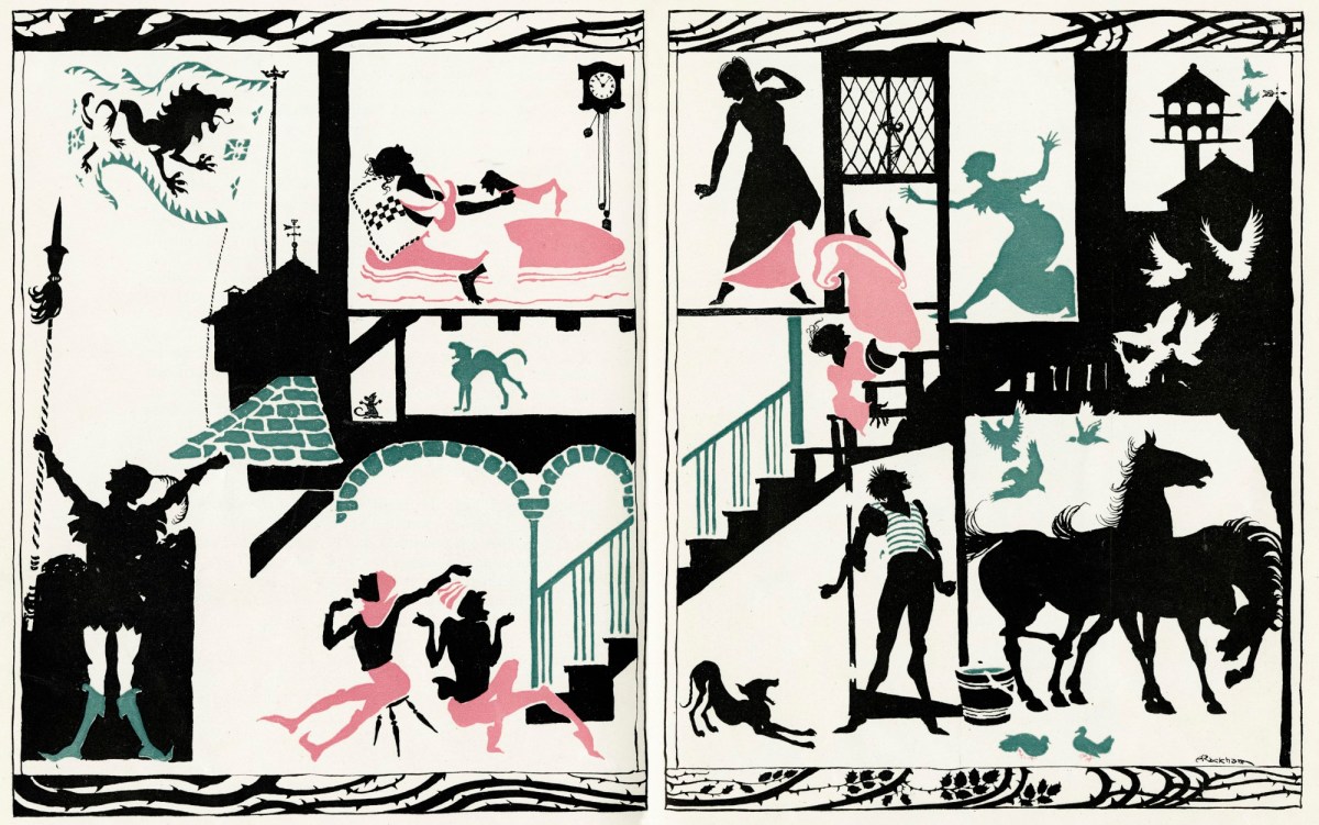 Arthur Rackham, 'And in every room in the castle the people ... woke up'