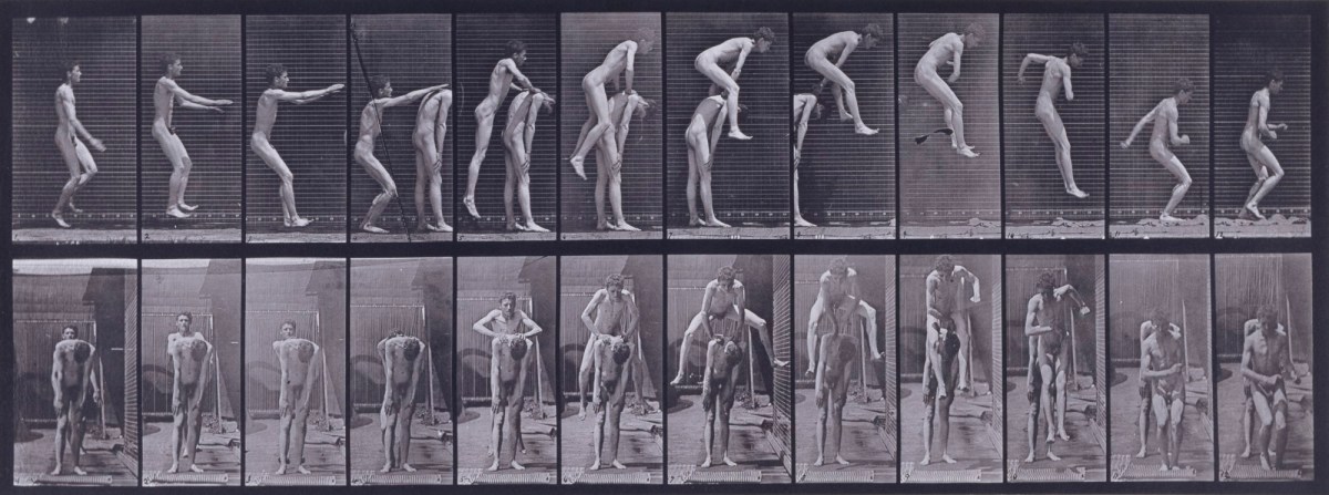 Eadweard Muybridge, Jumping over man's back (leap-frog)