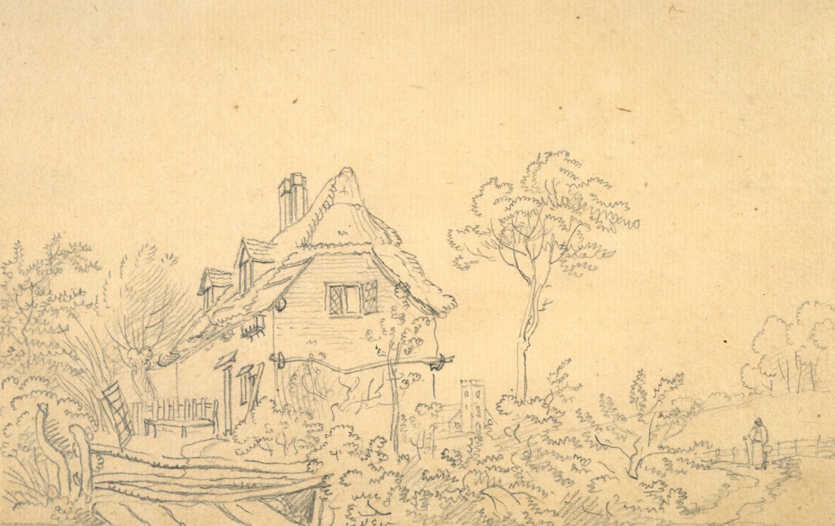 Paul Sandby RA, A thatched cottage