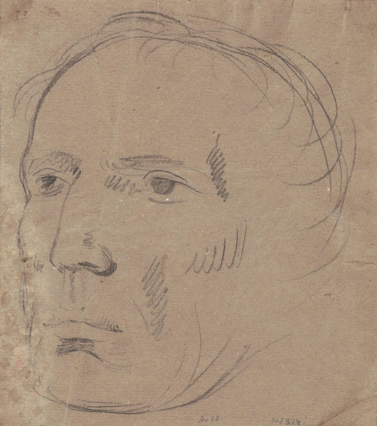 Benjamin Robert Haydon, Drawing of a man's face