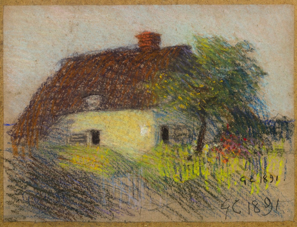 Sir George Clausen RA, A white cottage