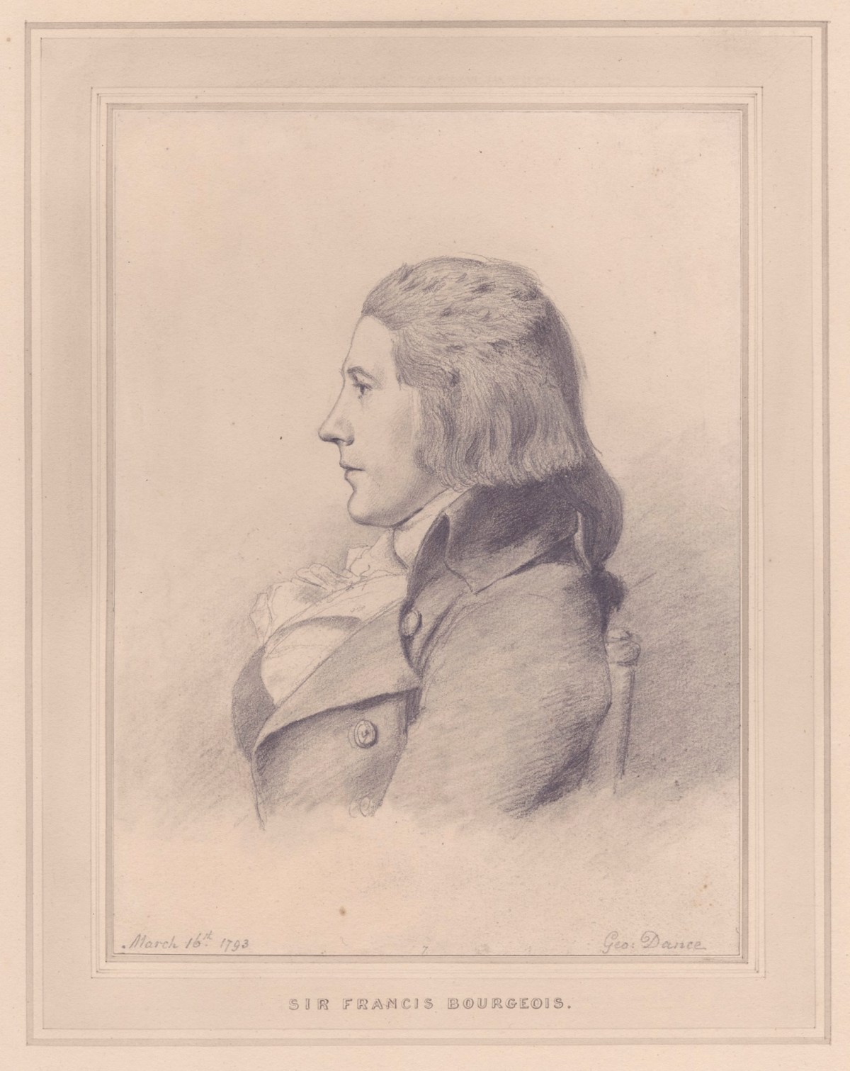 George Dance RA, Portrait of Sir Francis Bourgeois, R.A.