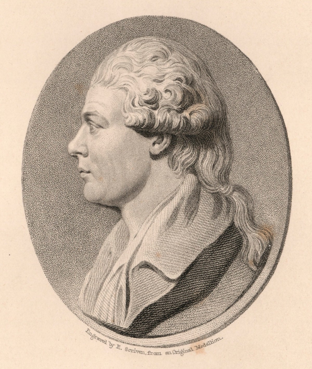 Edward Scriven, Profile portrait of James Barry