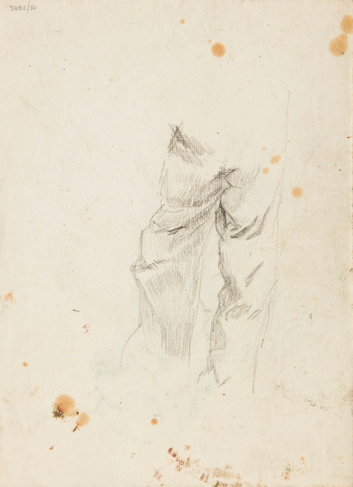 Sir George Clausen RA, Study of an old man in a stooping position, relating to 'The Old Reaper'