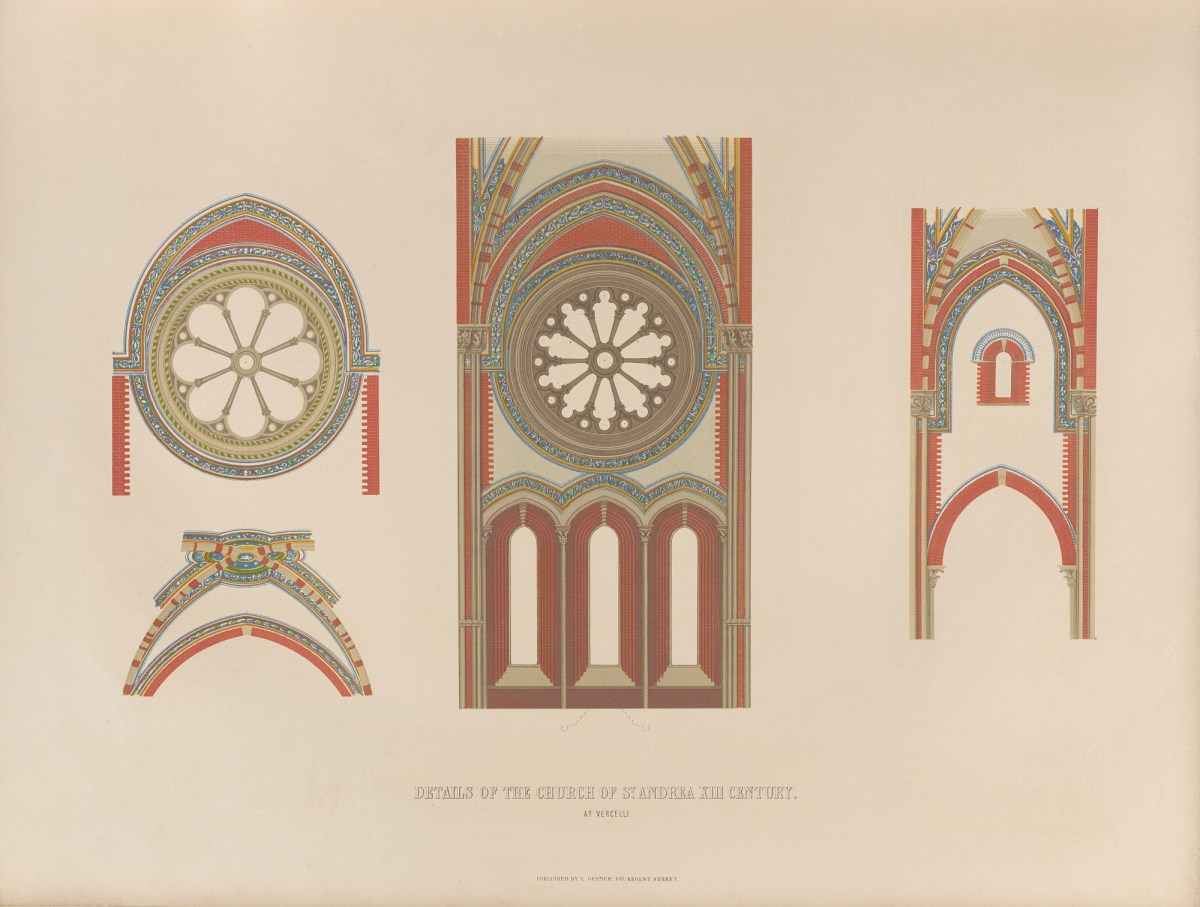 Ludwig Gruner, Details of the Church of S.t Andrea XII century at Vercelli