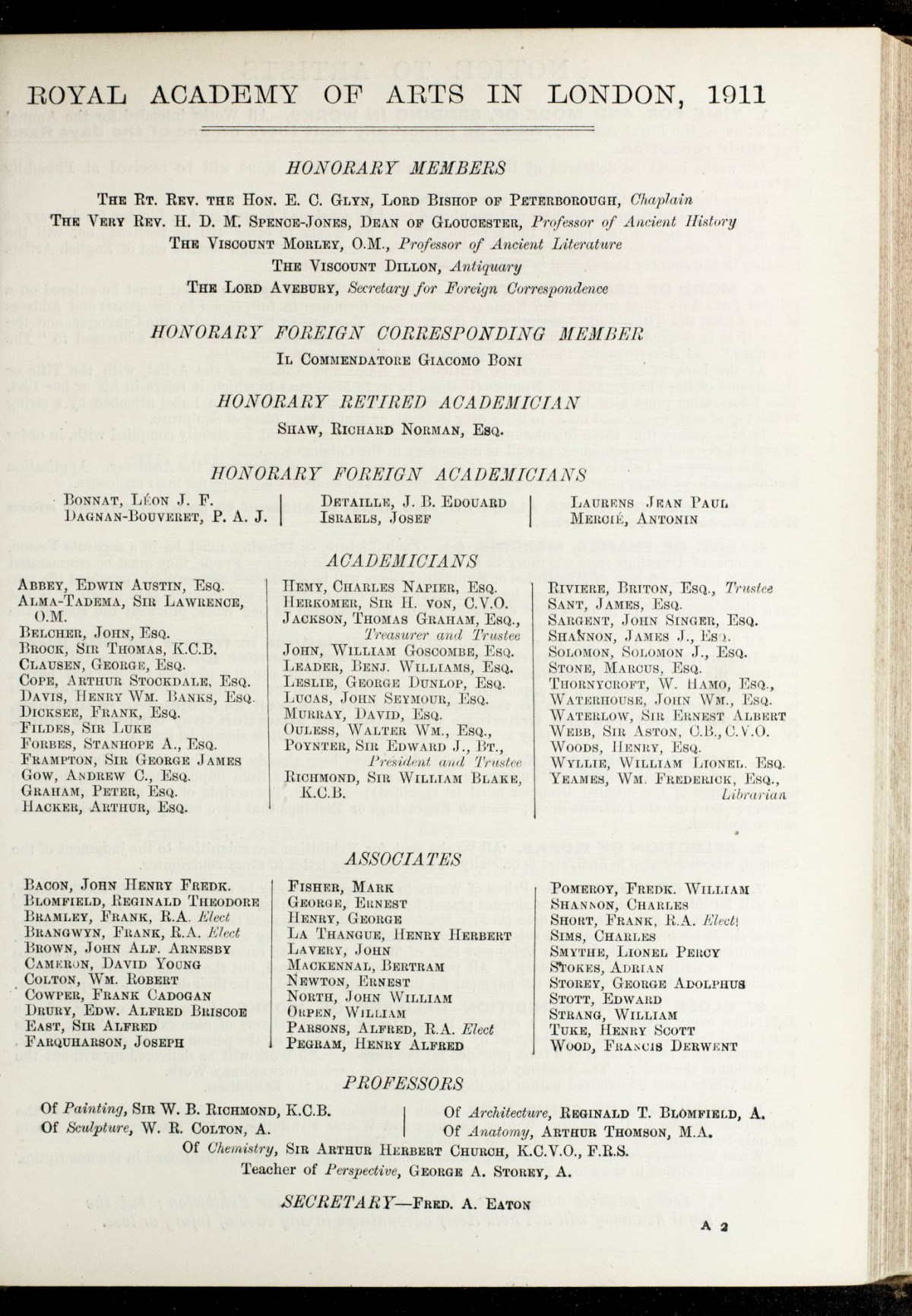 The Exhibition Of The Royal Academy 1911 The 143rd Exhibition Catalogues Ra Collection Royal Academy Of Arts