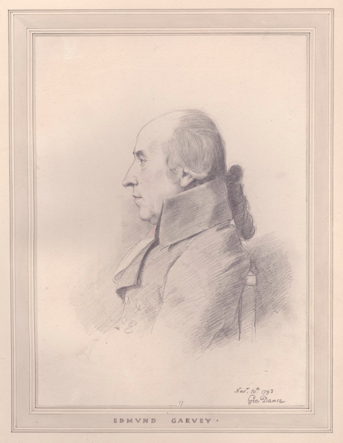 George Dance RA, Portrait of Edmund Garvey, R.A.