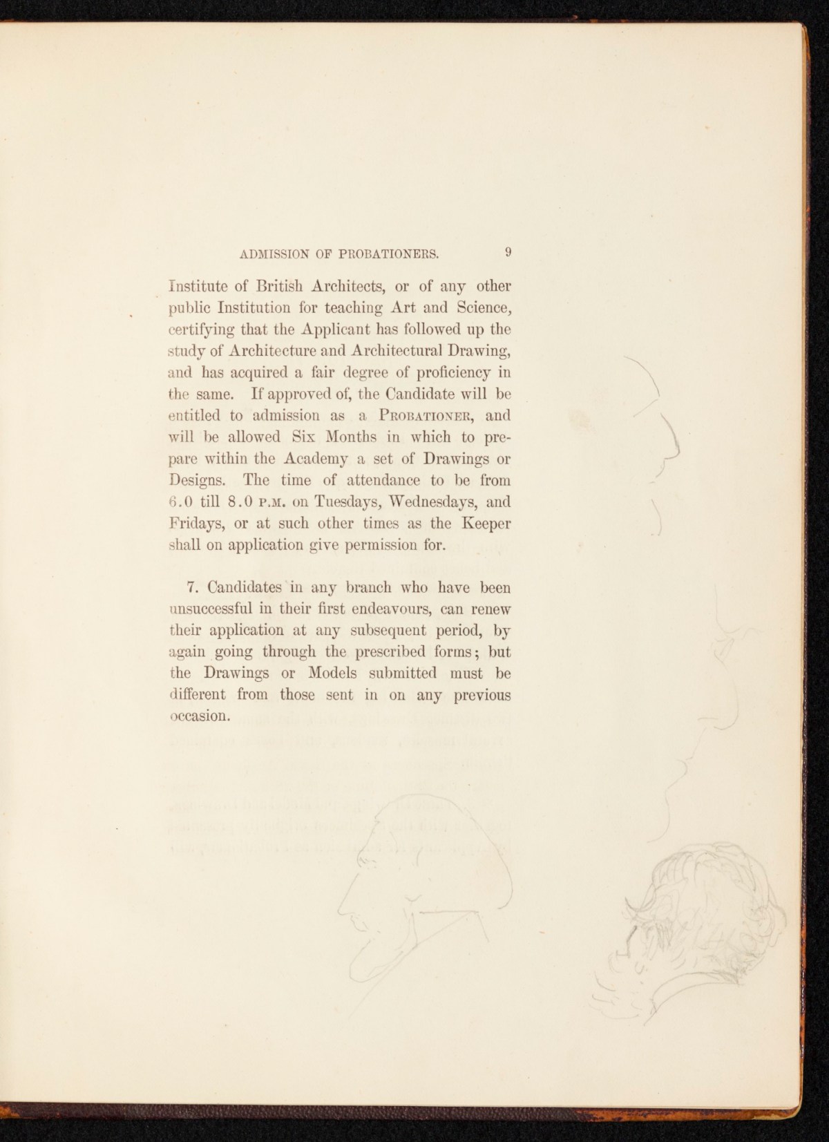 Sir Lawrence Alma-Tadema RA, A copy of the RA Laws as relating to the Schools, annotated and with sketches by Alma-Tadema