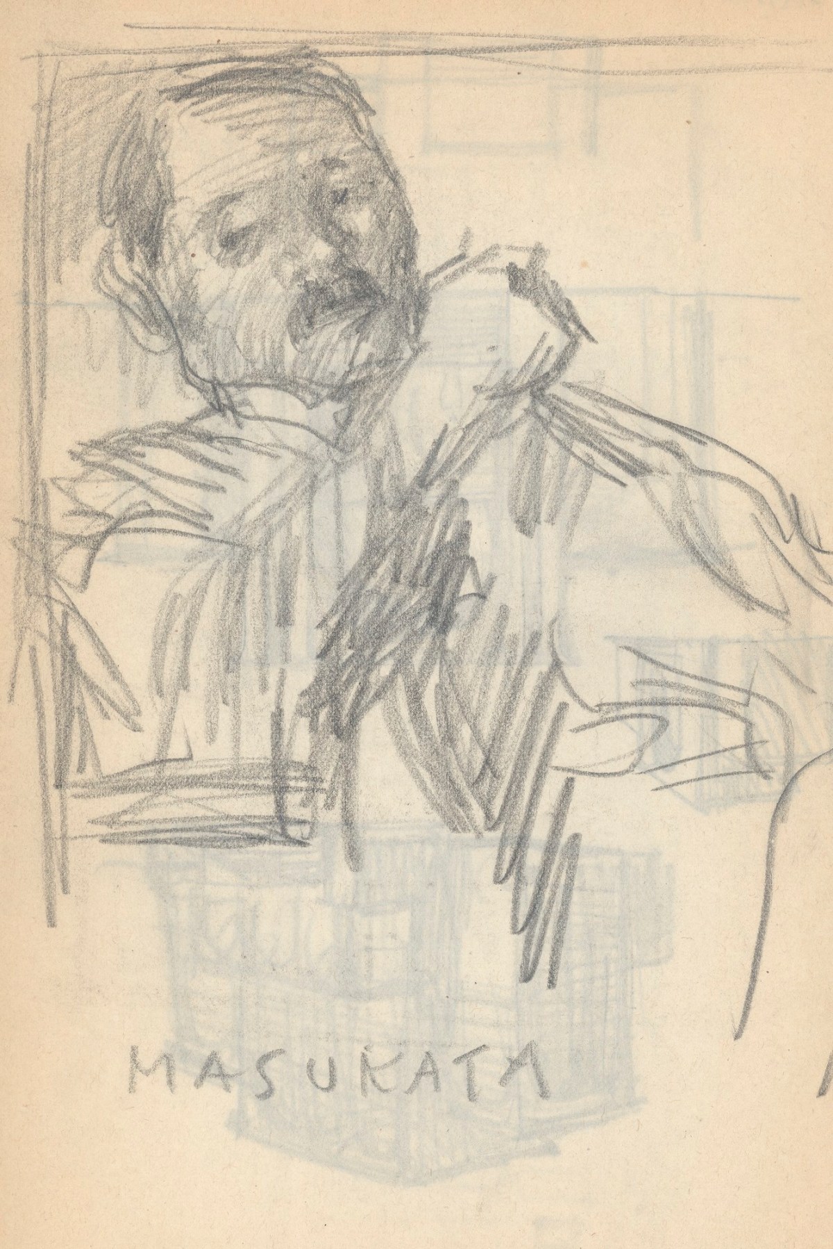 Sir Frank Brangwyn RA, Leaf from a sketchbook