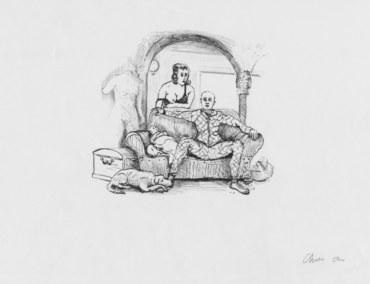 Chris Orr RA, 'Harlequin at home ...'