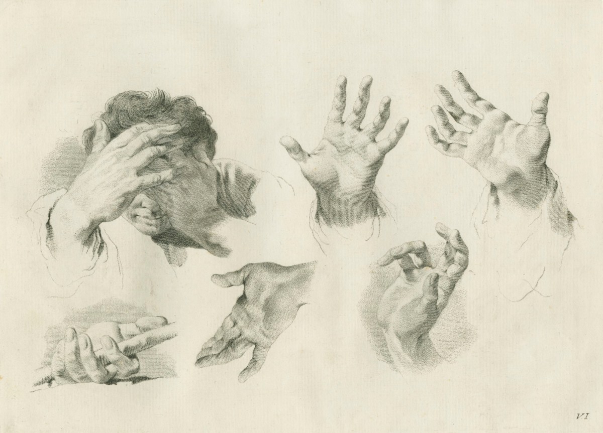 Giovanni Battista Piazzetta, Studies of hands
