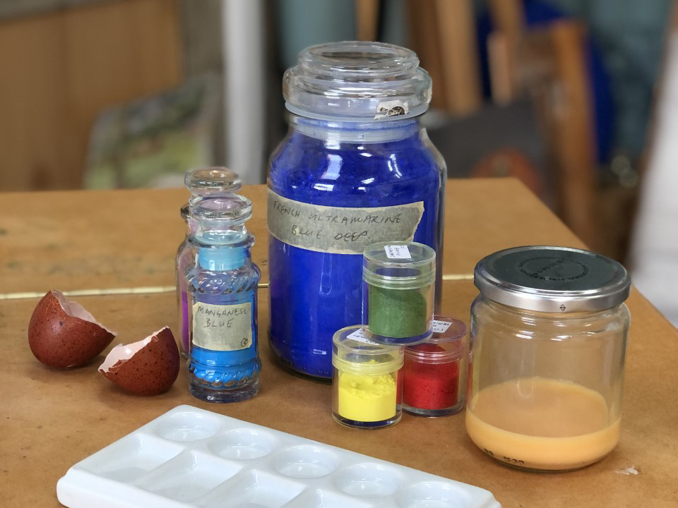 Egg tempera painting with an ancient medium Event Royal Academy of