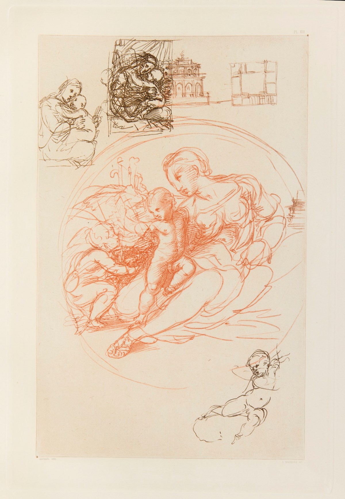 Raphael, Sketch for the Madonna d'Alba.