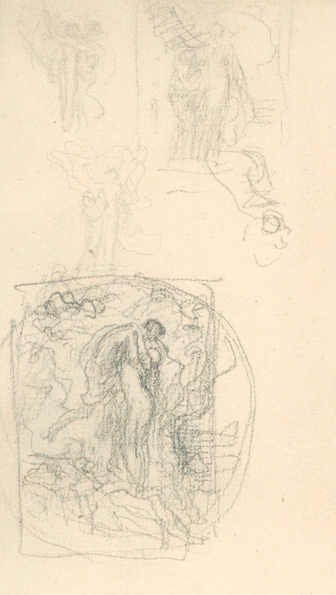 Lord Leighton PRA, Compositional sketches for 'Helios and Rhodos' and 'Daedalus and Icarus'