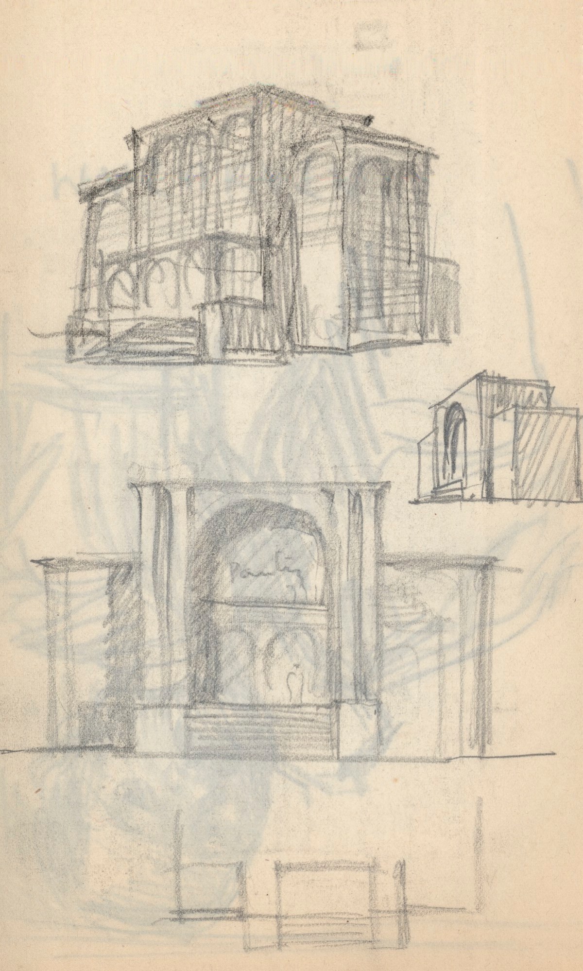 Sir Frank Brangwyn RA, Leaf from a sketchbook