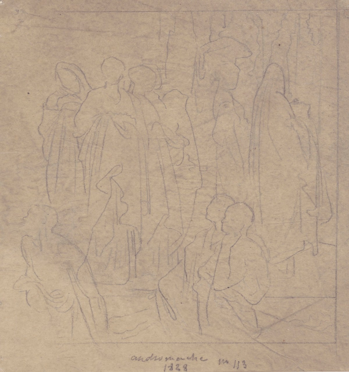 Lord Leighton PRA, Tracings of figures for 'The Syracusan Bride'