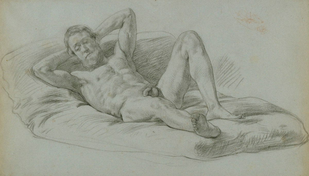 Lord Leighton PRA, Reclining male nude