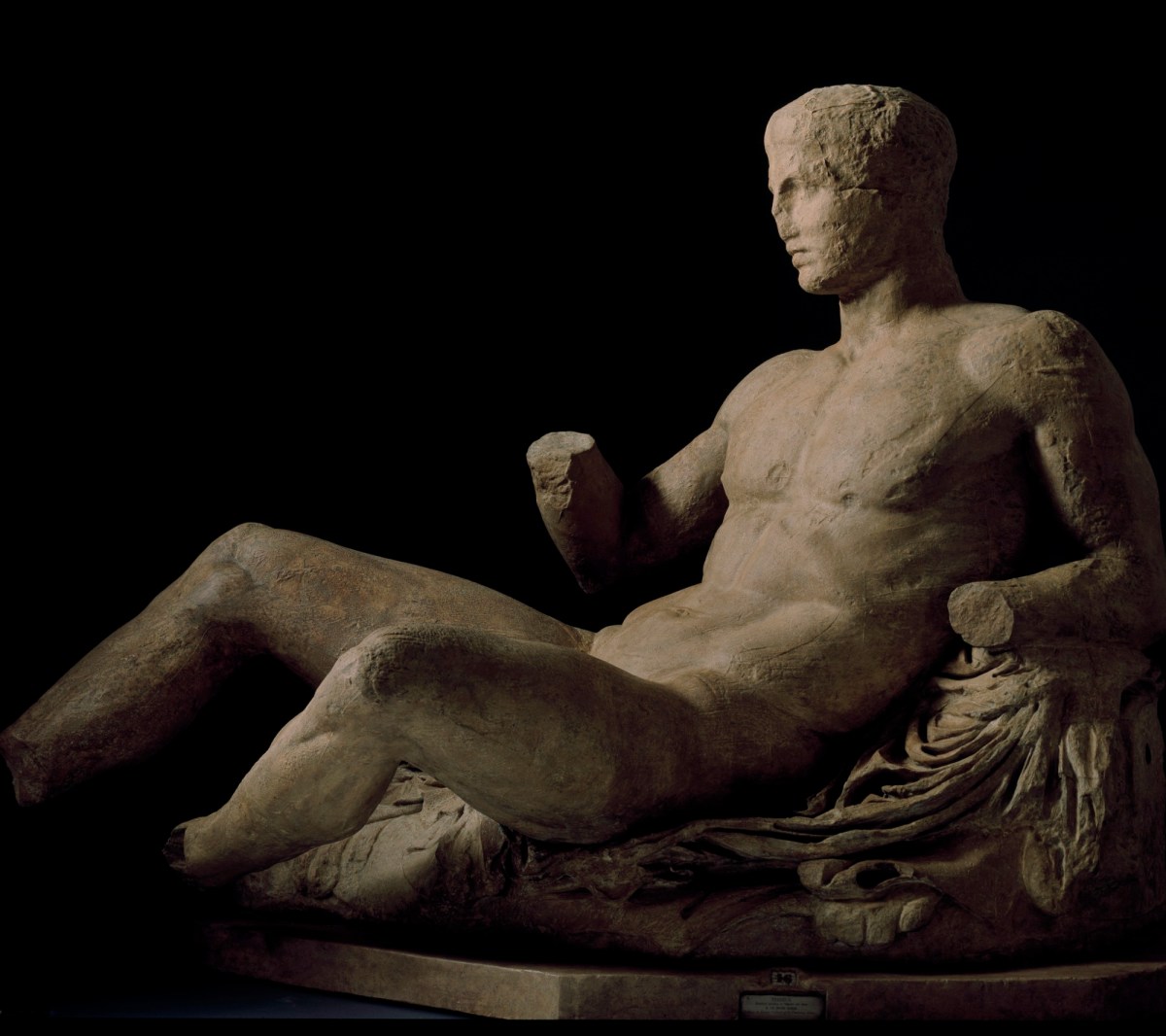 British Museum, Cast of Figure D (Dionysos?) from east pediment of Parthenon