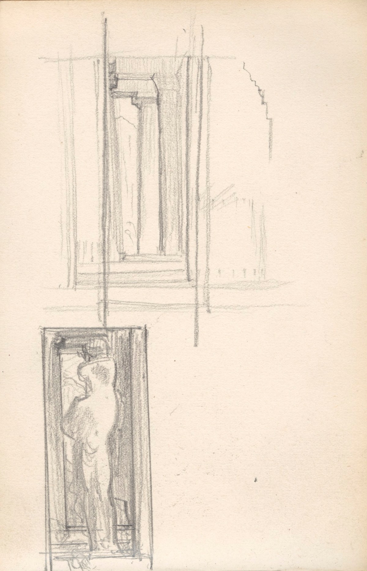 Lord Leighton PRA, Sketches for 'Boy with a shield holding a vase'