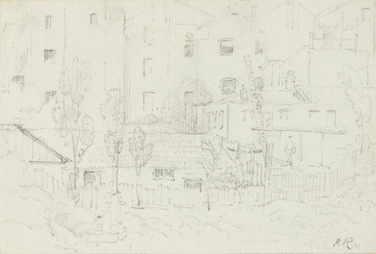 Philip Reinagle RA, Sketch of the backs of houses