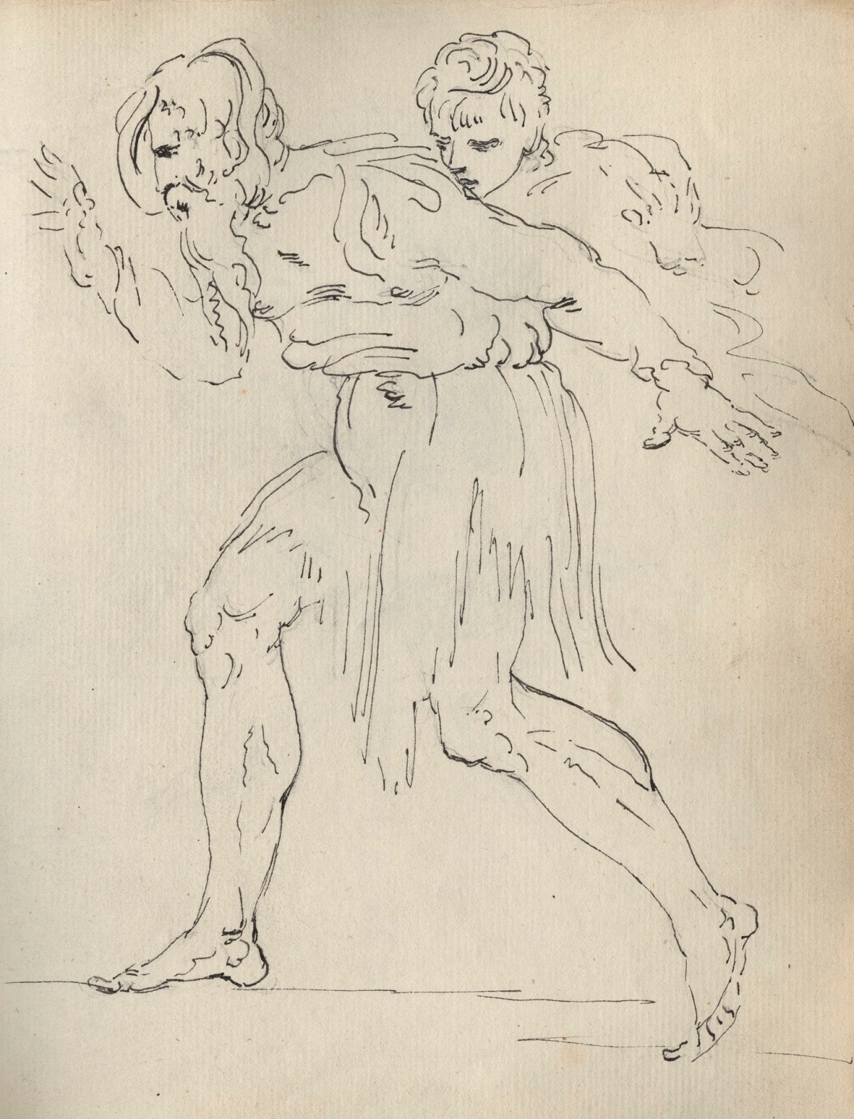 Unknown artist, Leaf from a sketchbook