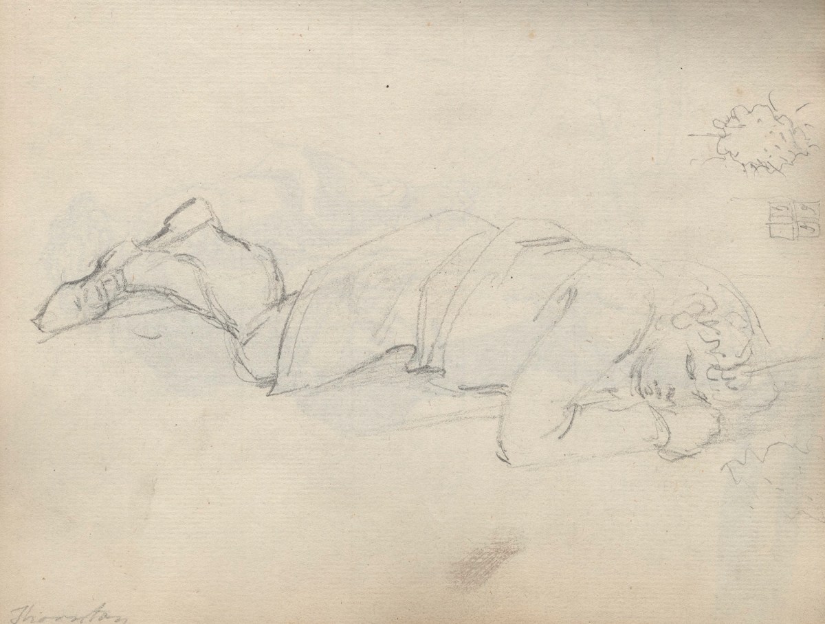 Unknown artist, Leaf from a sketchbook