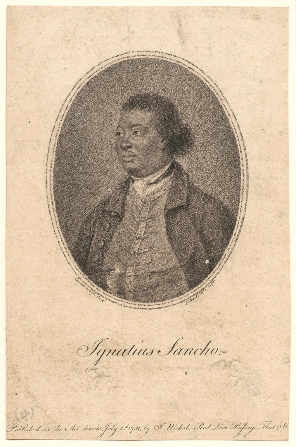 Francesco Bartolozzi RA, Ignatius Sancho
