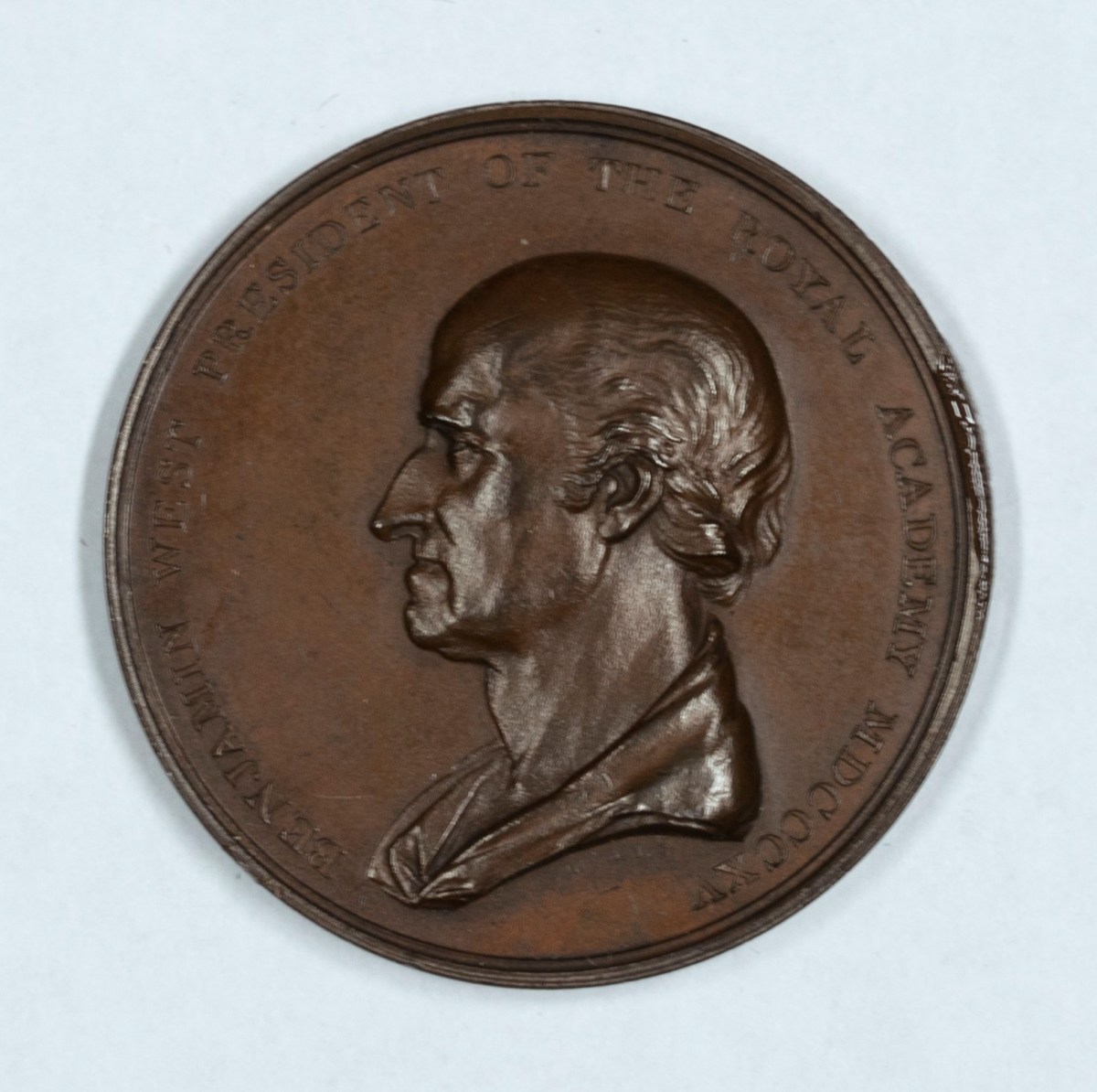 George Mills, Benjamin West, P.R.A. commemorative medal (bronze)