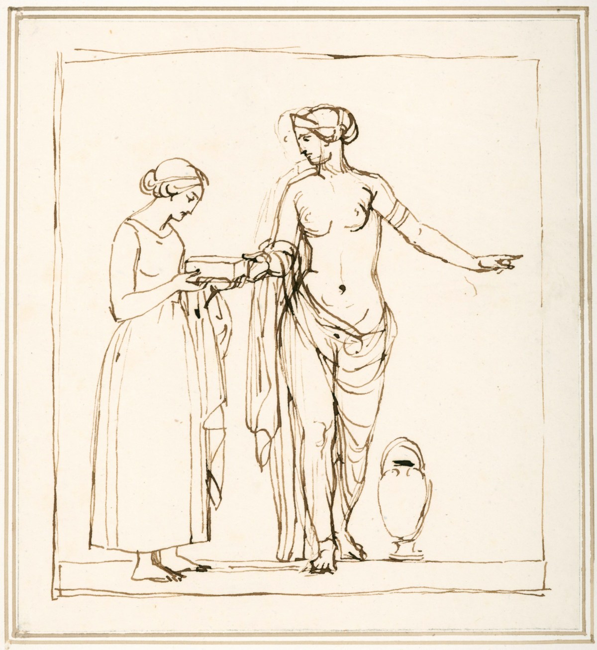 John Gibson RA, Psyche with either Venus or Proserpine