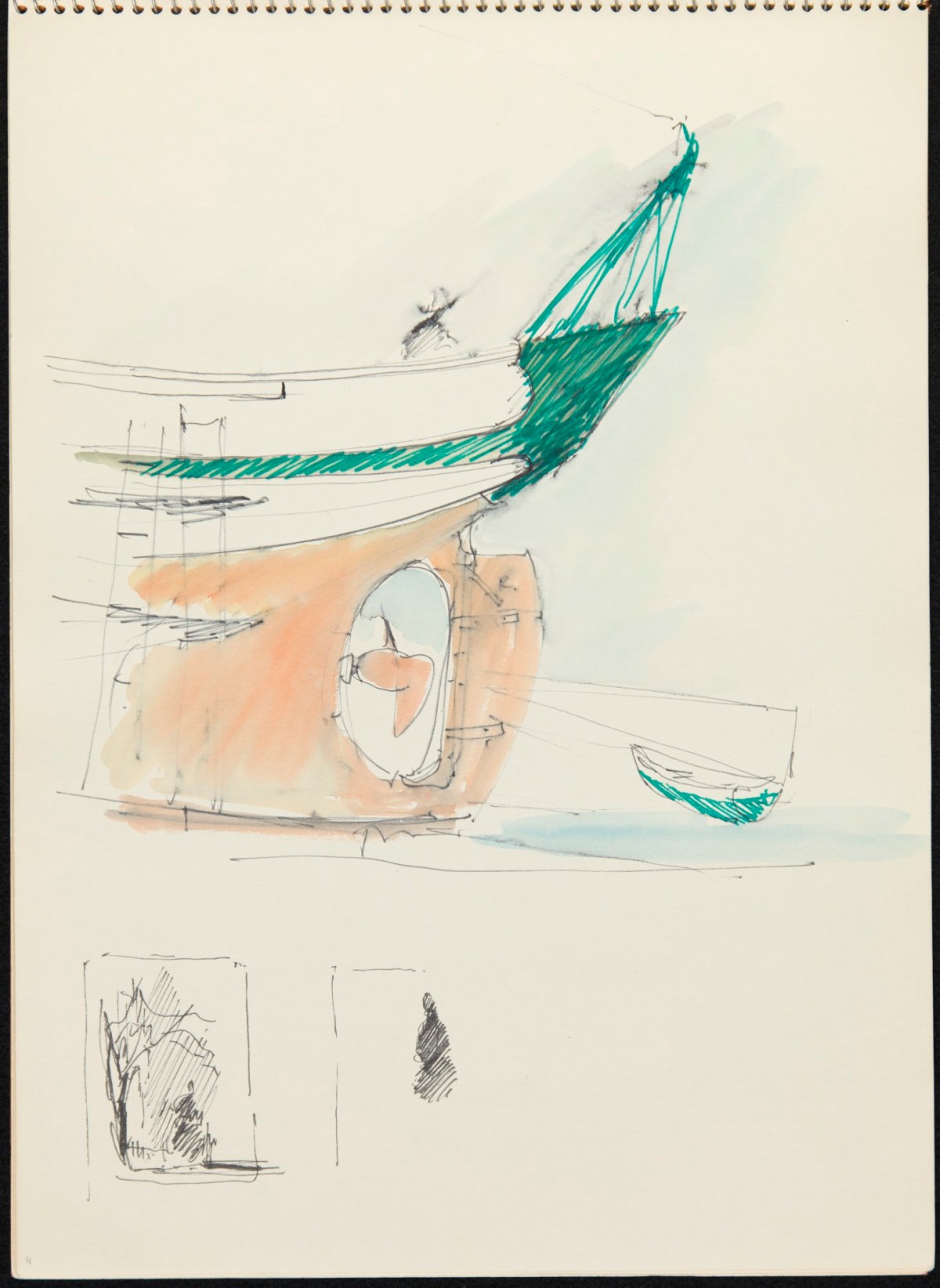 Sir Hugh Casson PRA, Majorca boats sketchbook