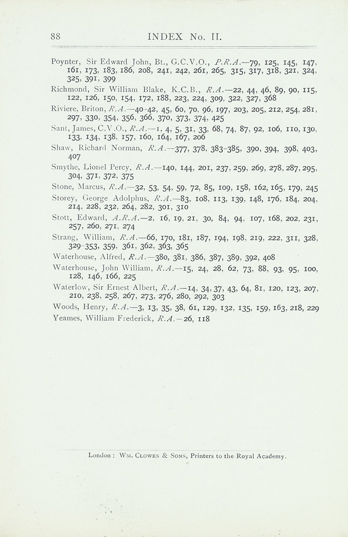 Page 90 of 1922 - Exhibition of Works by recently deceased Members of the Royal Academy