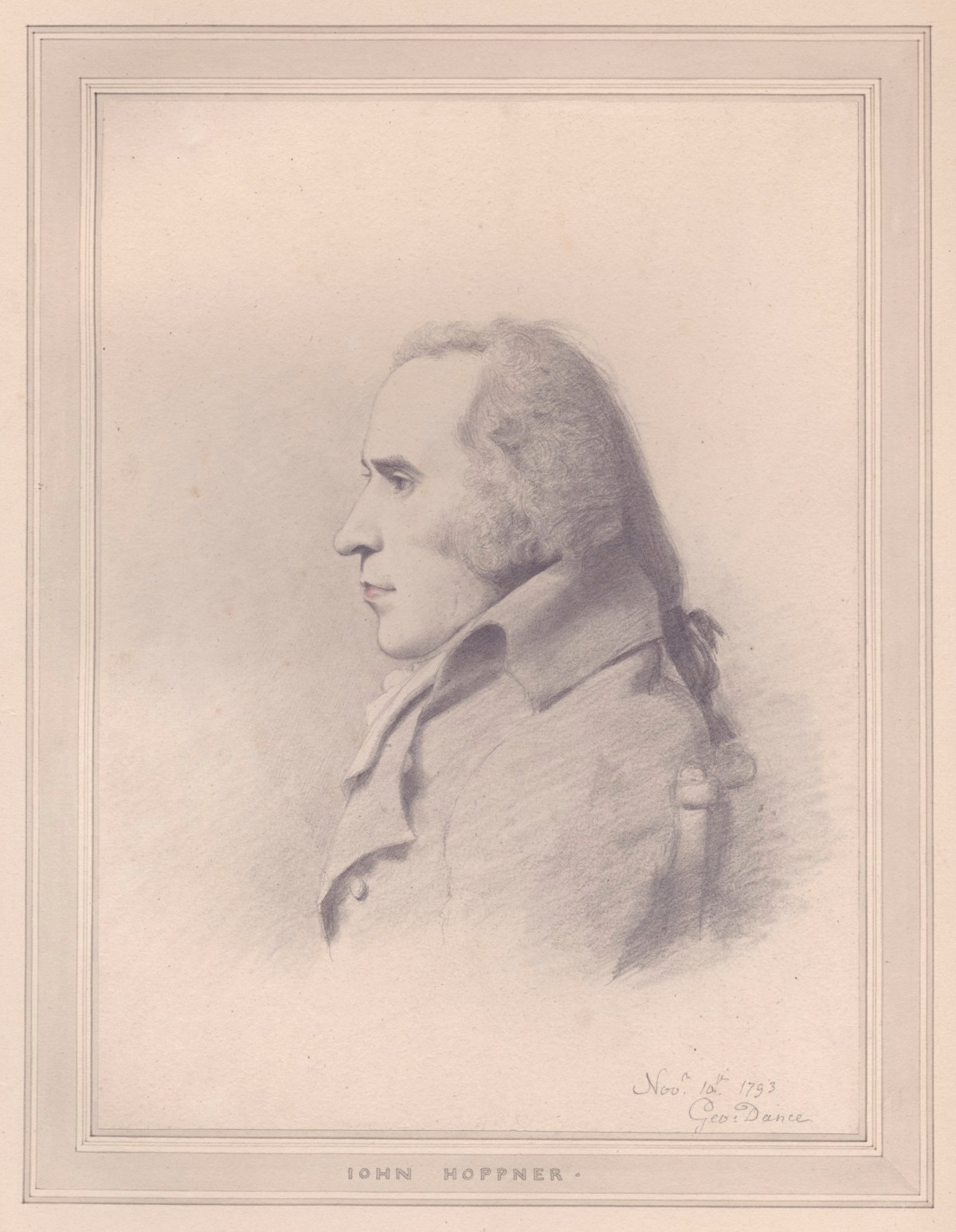 George Dance RA, Portrait of John Hoppner, R.A.
