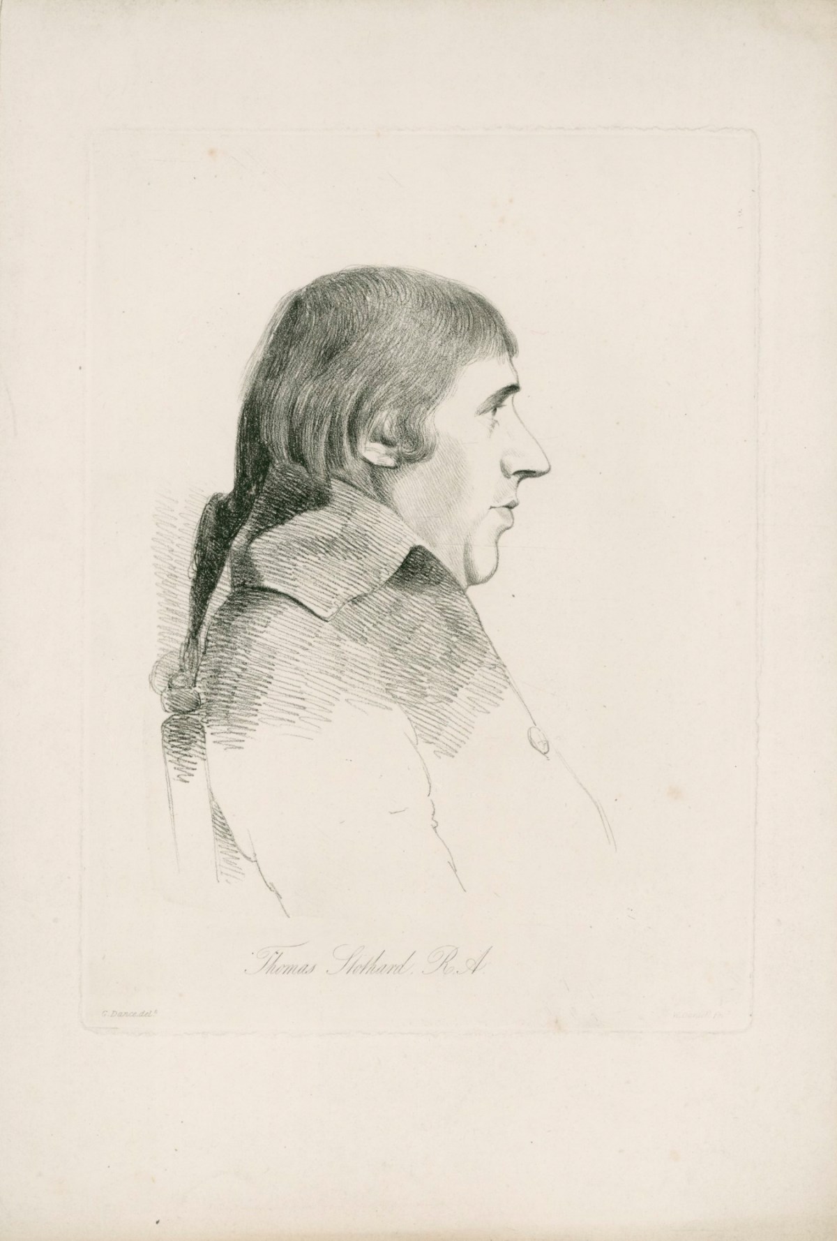 George Dance RA, Portrait of Thomas Stothard R.A.