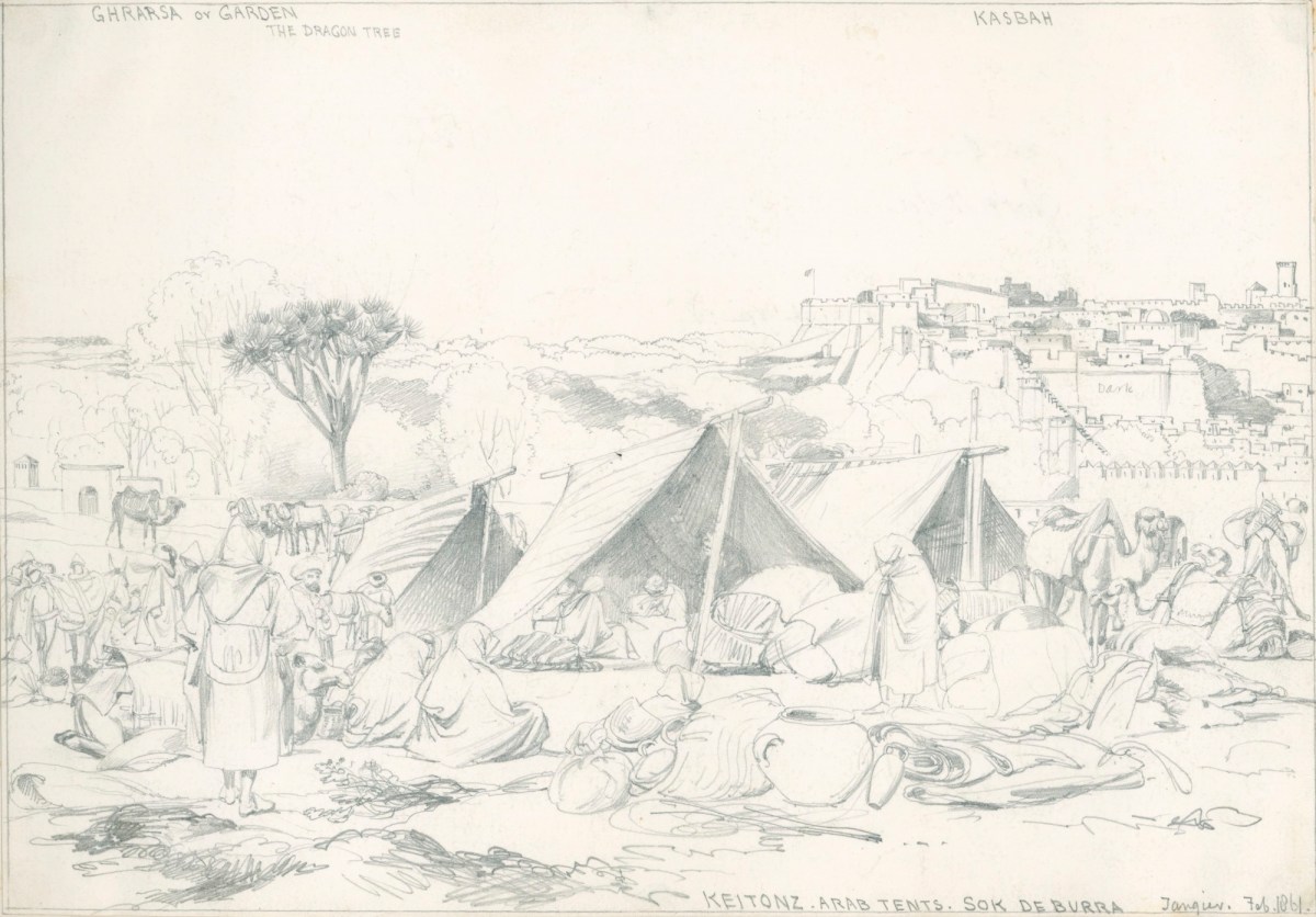 Edward William Cooke RA, Keitonz, Arab tents at Sok de Burra, Tangier