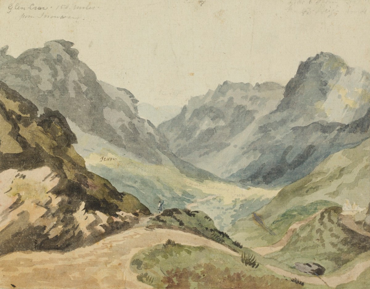 Philip Reinagle RA, Landscape with mountains near Snowdon