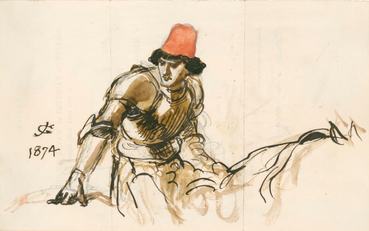 Sir John Gilbert RA, Knight in armour on horseback