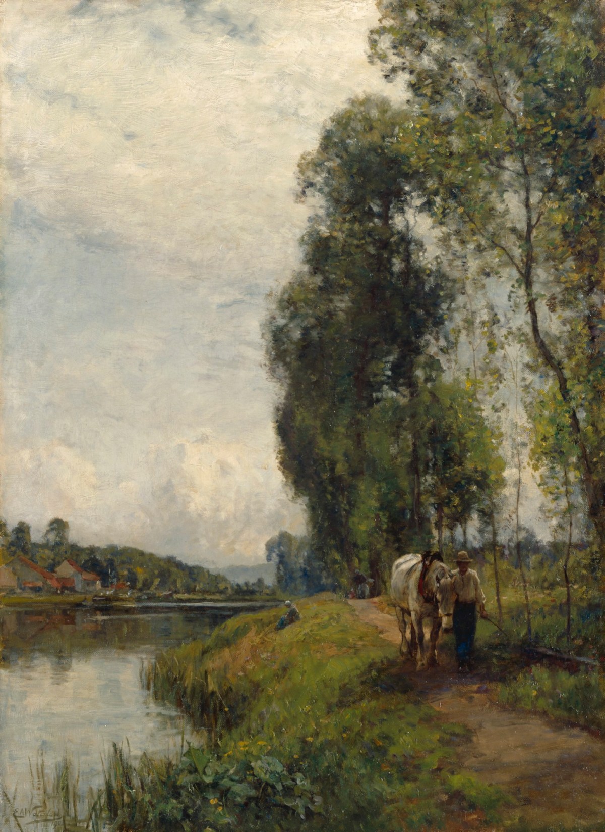Sir Ernest Albert Waterlow RA, The Banks of the River Loing