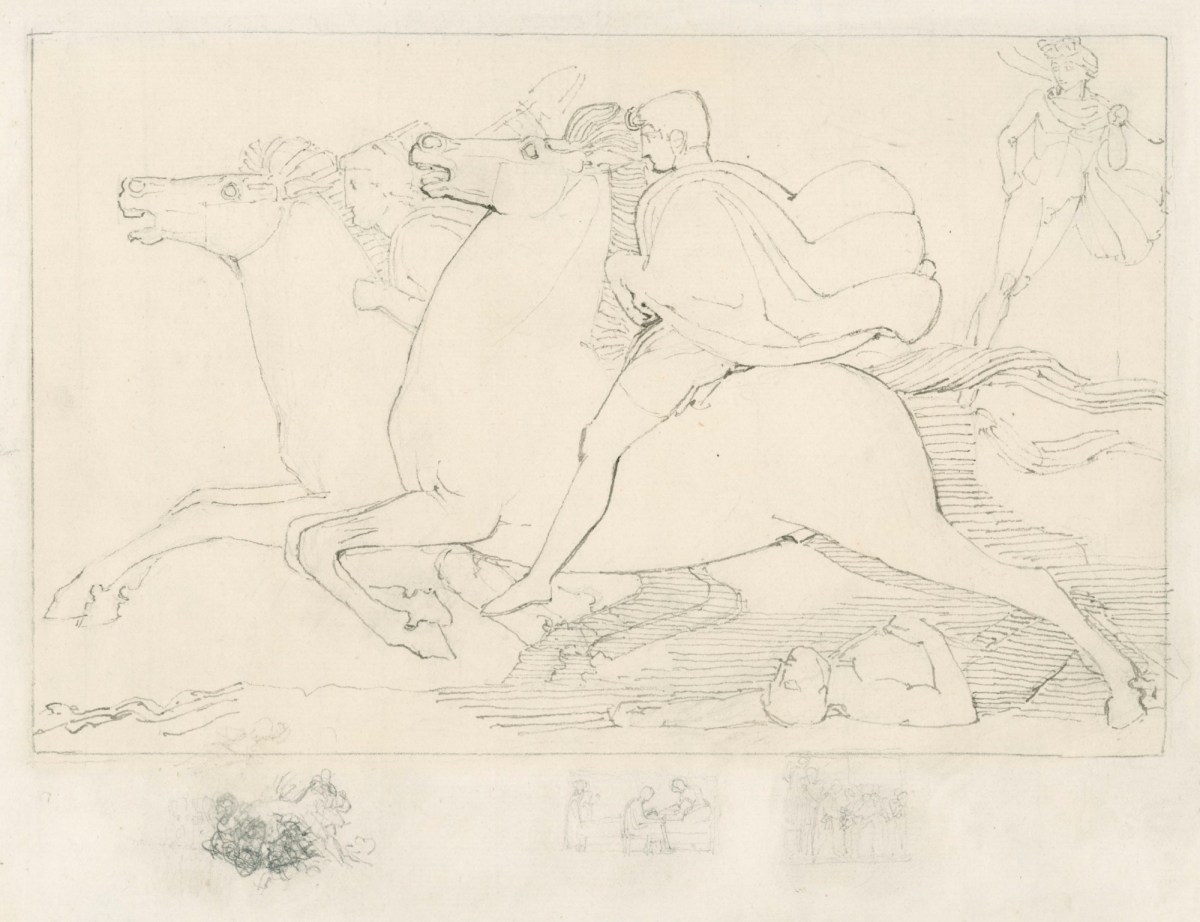 John Flaxman RA, Ulysses and Diomed Carrying Off the Horses