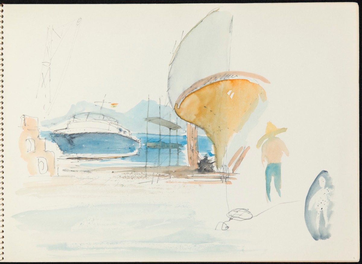 Sir Hugh Casson PRA, Majorca boats sketchbook