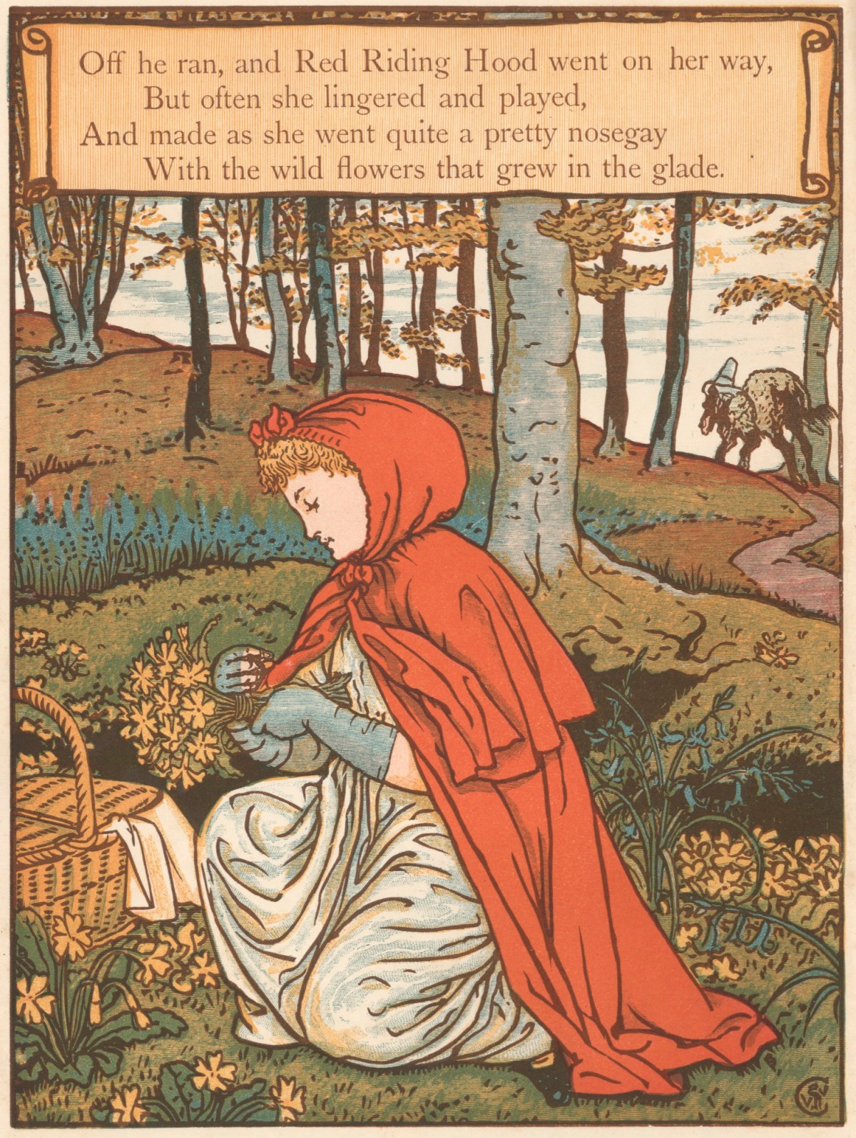 Walter Crane, 'But often she lingered and played ...'