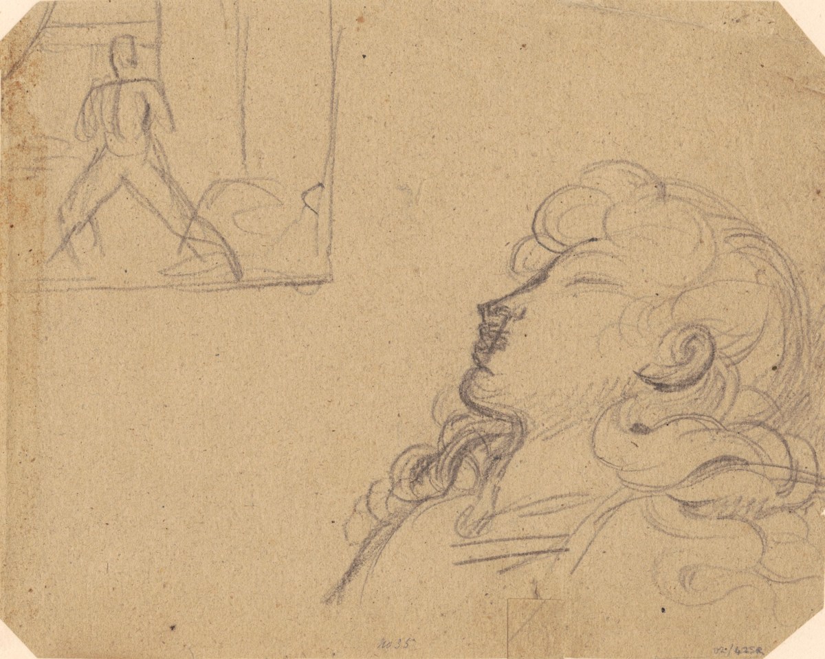 Benjamin Robert Haydon, Study for the head of the sleeping page in 'Macbeth'