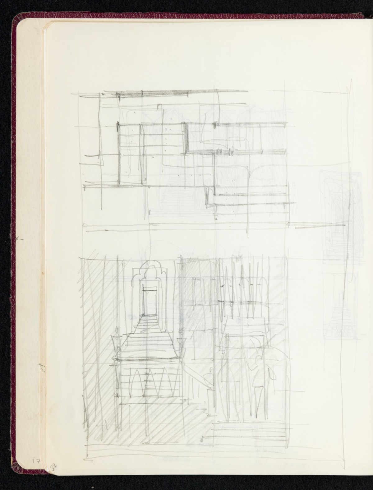 Sir Hugh Casson PRA, Sketchbook with designs and notes