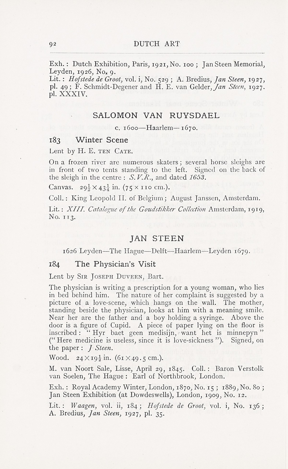 Page 96 of 1929 - Exhibition of Dutch Art 1450-1900
