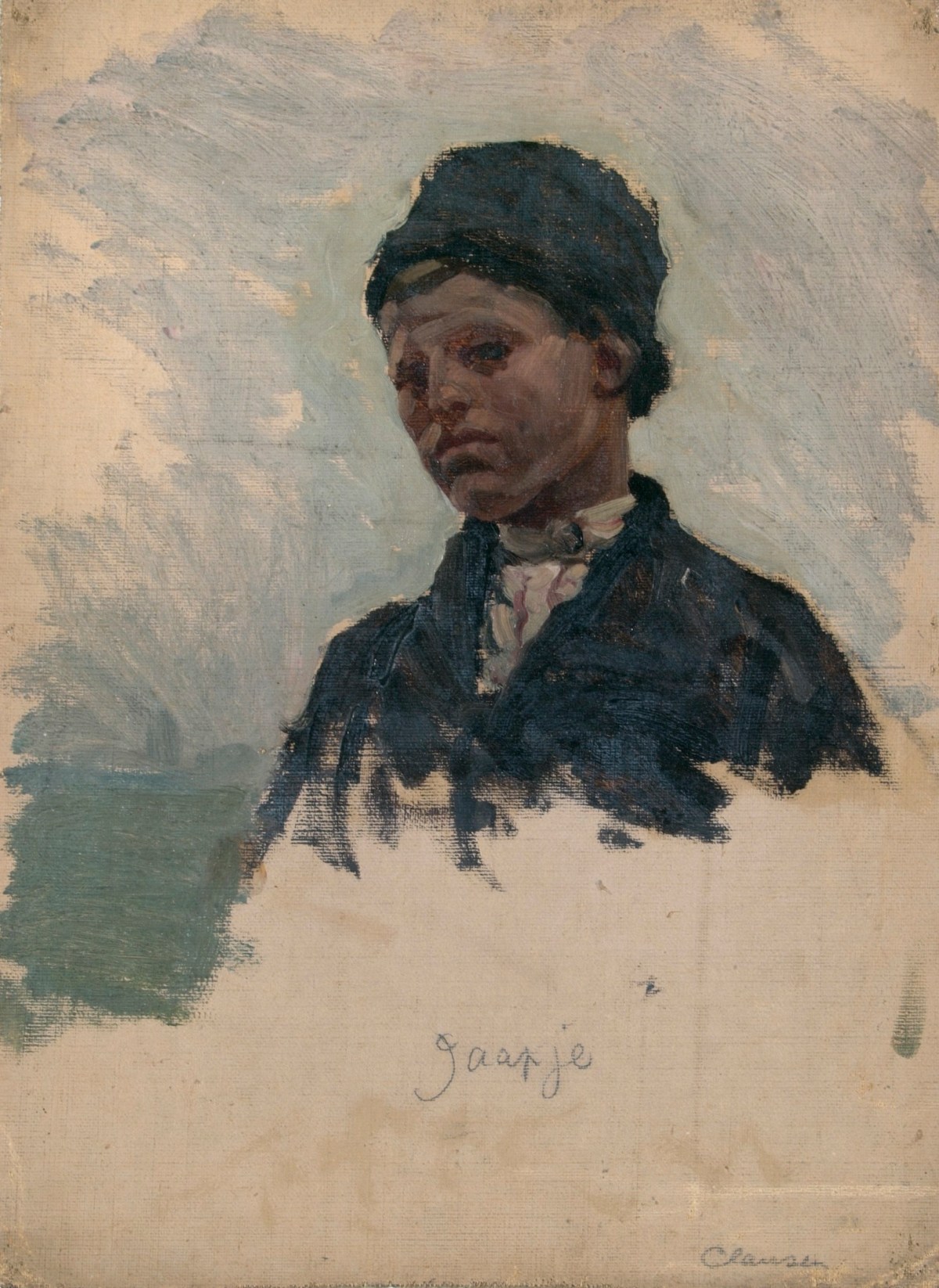 Sir George Clausen RA, Study of a Dutch peasant boy, 'Jaapje'