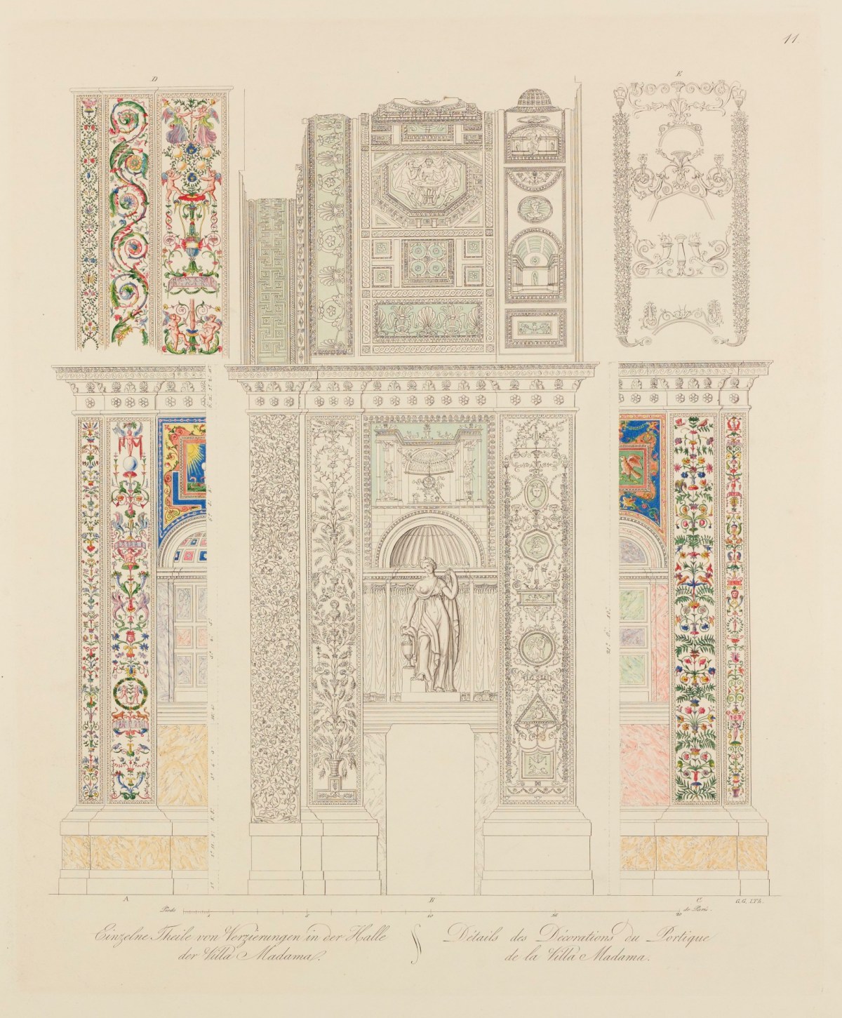 Raphael and Giulio Romano and Giovanni da Udine, 'Details of the Decorations of the Vestibule B, and of the Walls of the Loggia.'