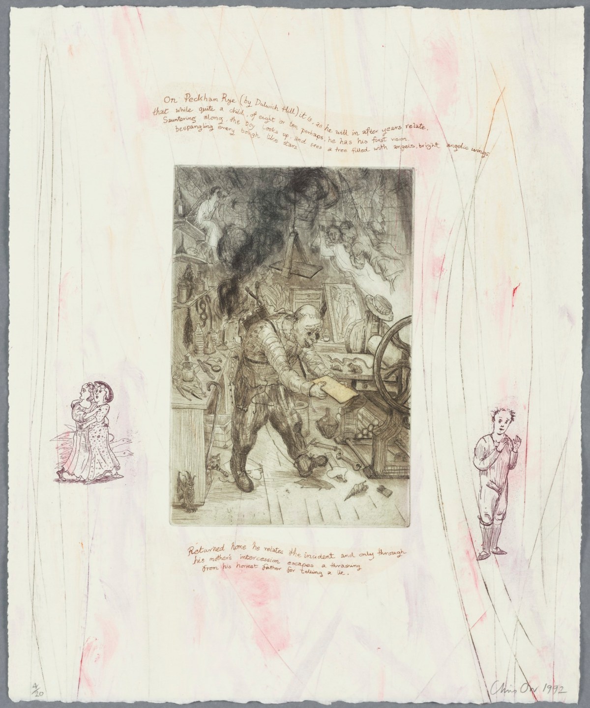 Chris Orr RA, The Life of W. Blake, 'Blake's Etching Studio'