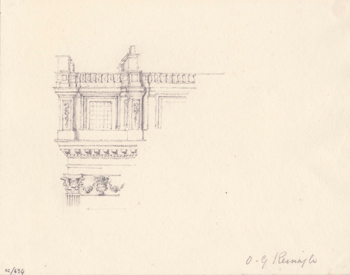Oriana Georgiana Reinagle, Study of the top of a building