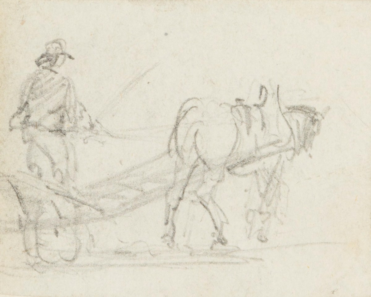 Clarkson Stanfield RA, A horse pulling a carriage