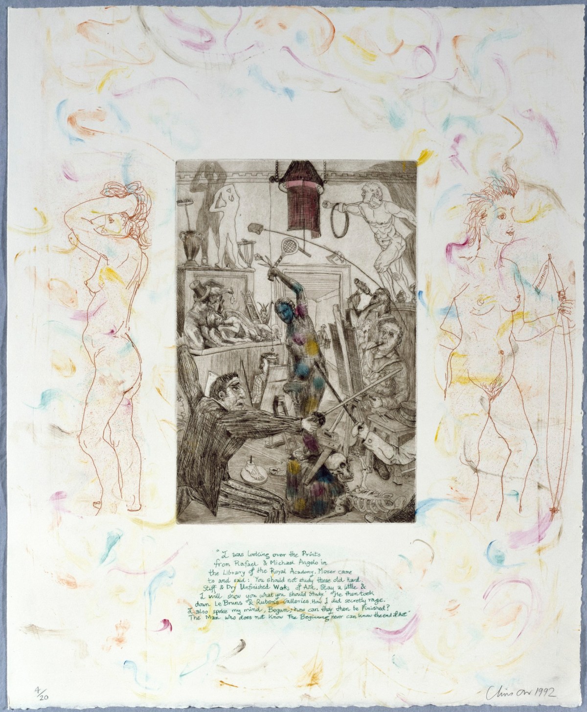 Chris Orr RA, The Life of W. Blake, 'Blake at the Royal Academy Schools'